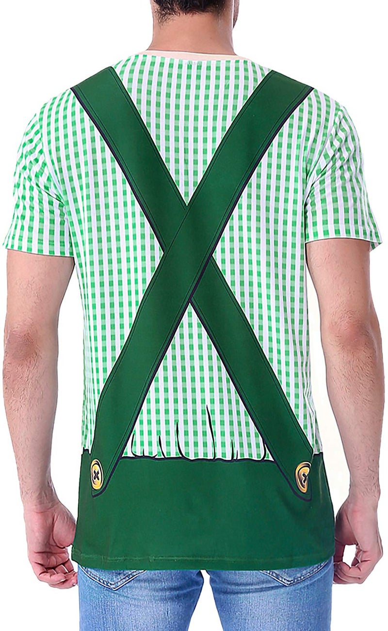 Funny World Funny Word Men's Bavarian Oktoberfest Costume T-Shirts, X-Large, Green - Image 2